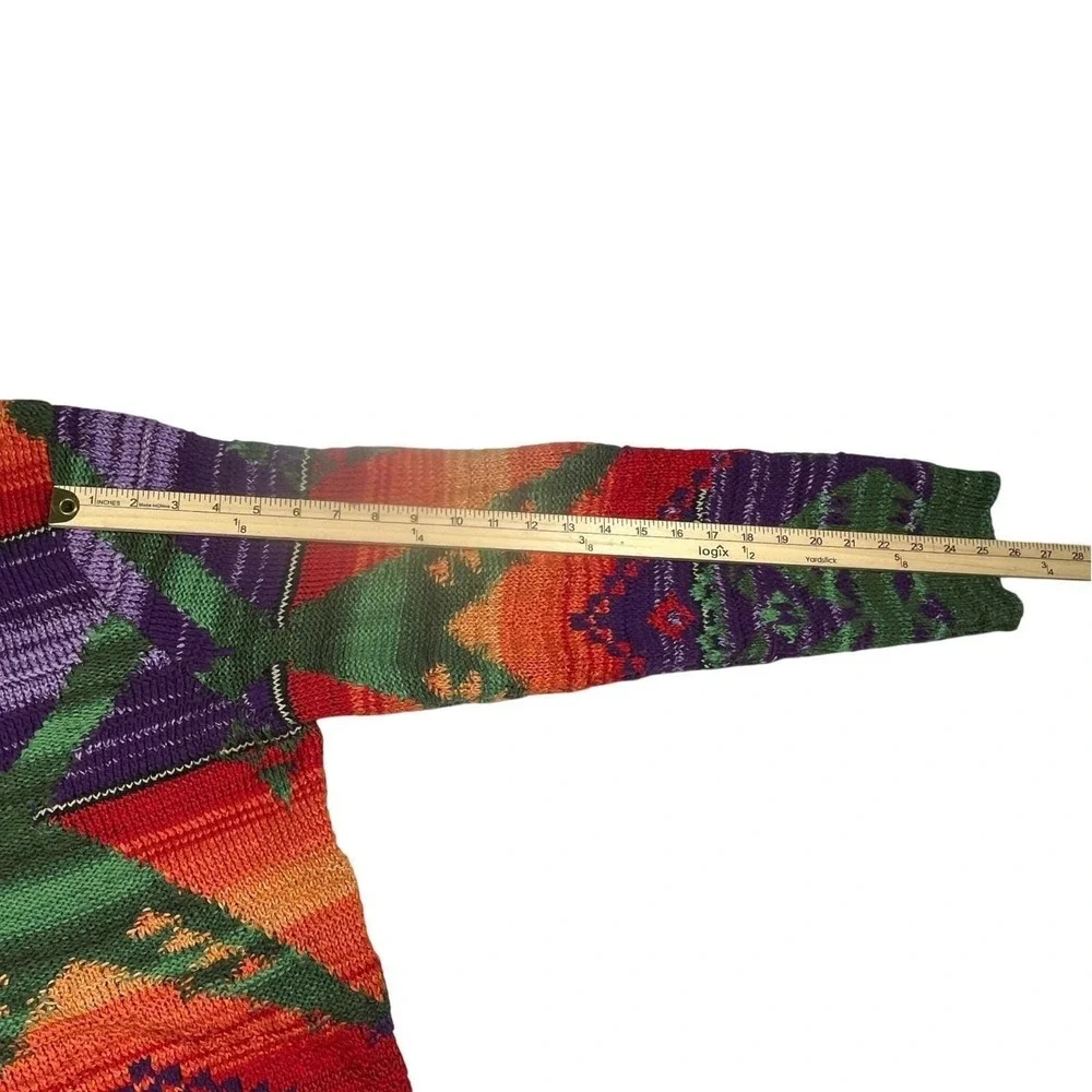 Polo Ralph Lauren Vintage‎ Hand Knit Linen Sweater Aztec Southwestern Color L